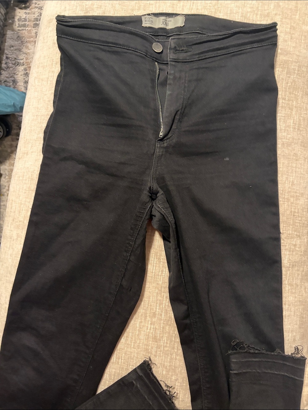 Topshop Black Joni High-Rise Skinny Jeans